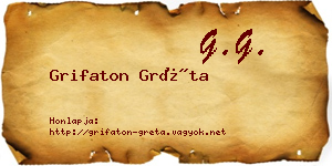 Grifaton Gréta névjegykártya